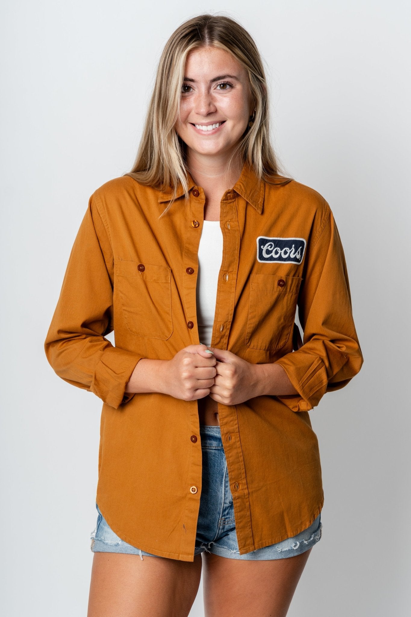 Coors daily button up hazel