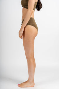 Sparkle bikini bottoms khaki gold - Cute swimwear - Affordable Swimsuits at Lush Fashion Lounge Boutique in Oklahoma City