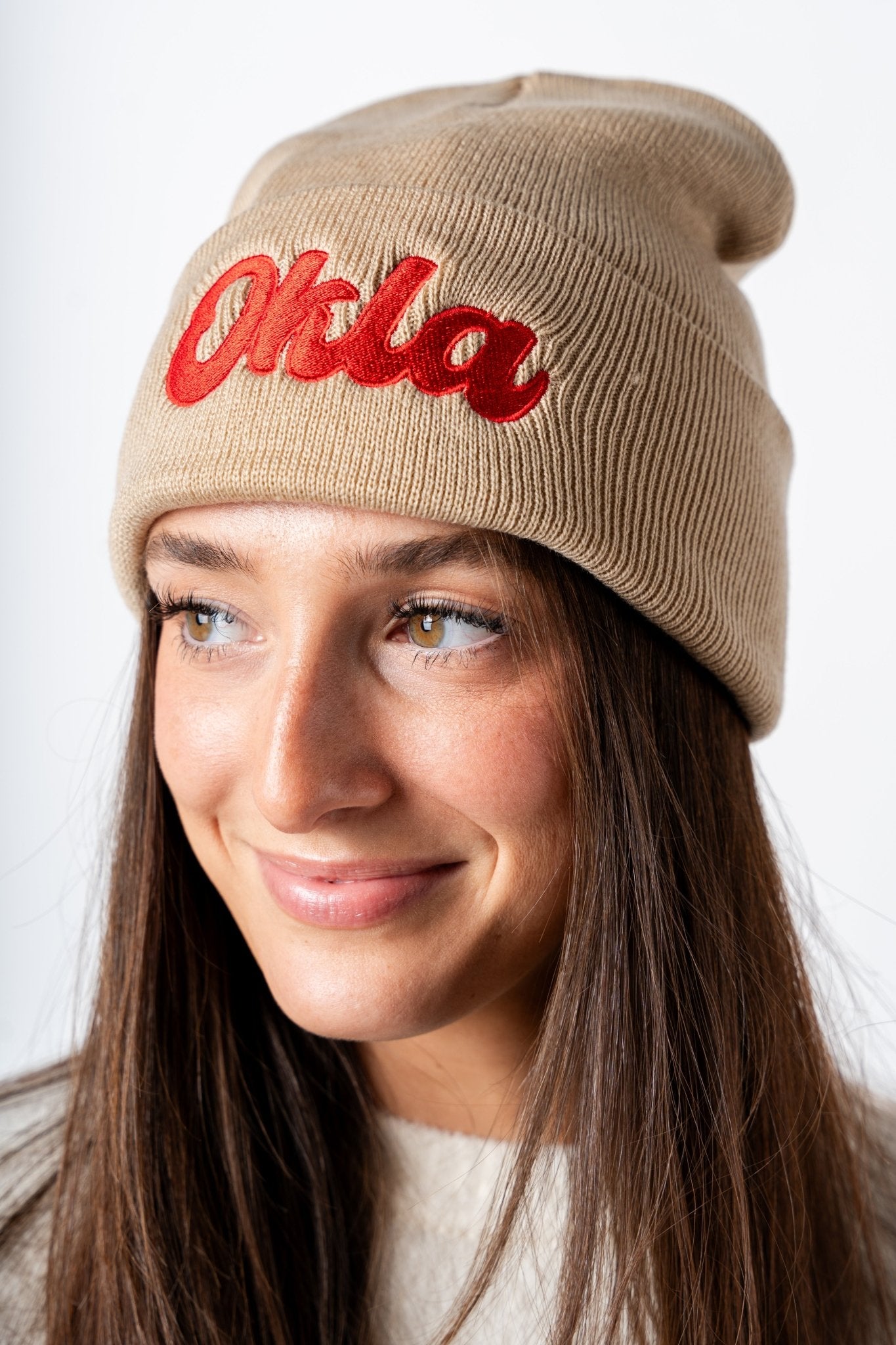 Okla beanie khaki Trendy Beanies Lush Fashion Lounge
