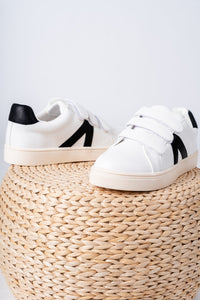 Izzie low top sneaker white/black Stylish Shoes - Womens Fashion Shoes at Lush Fashion Lounge Boutique in Oklahoma City
