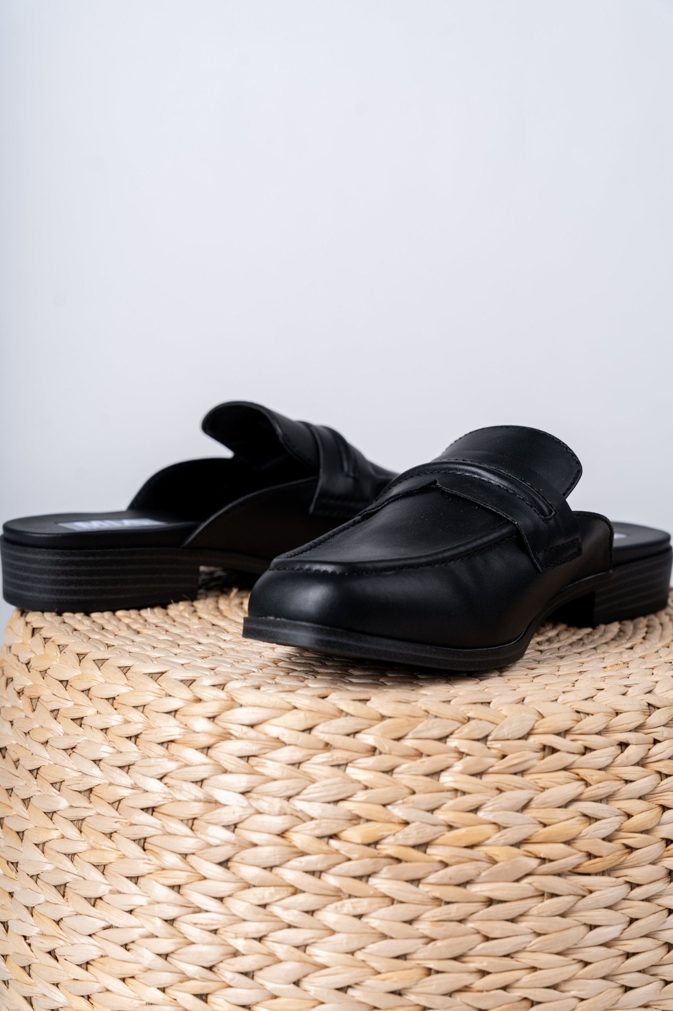 Milia mule loafer black Stylish Shoes - Womens Fashion Shoes at Lush Fashion Lounge Boutique in Oklahoma City