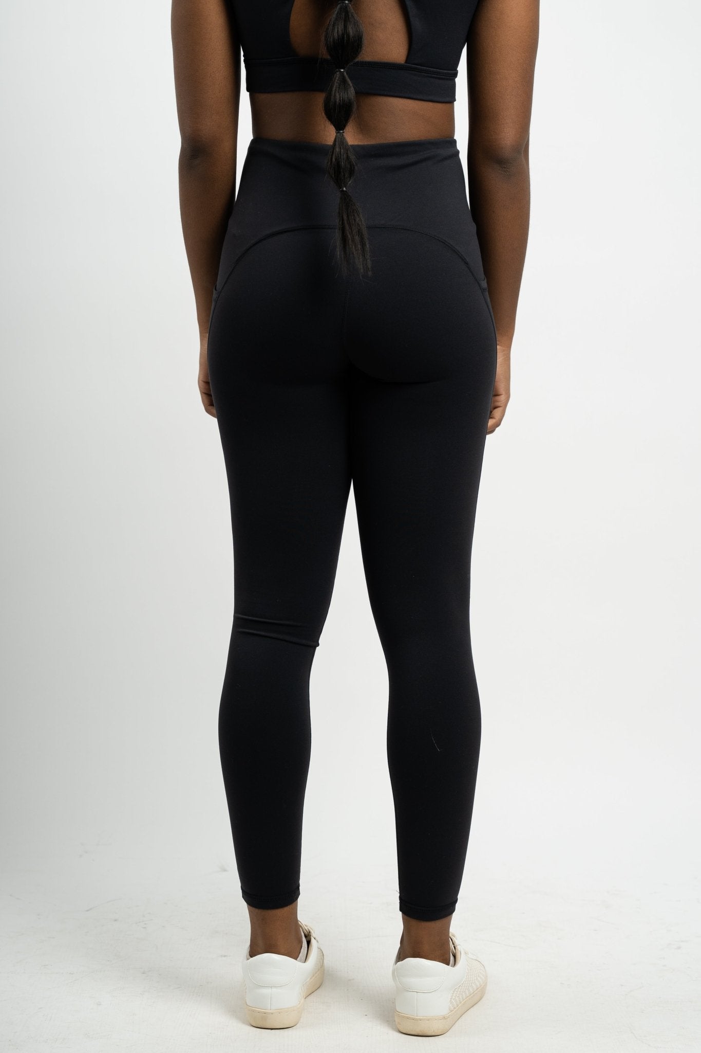 Lycra blend activewear leggings black | Lush Fashion Lounge: women's boutique leggings, boutique fashion leggings, boutique exercise leggings, cute affordable leggings