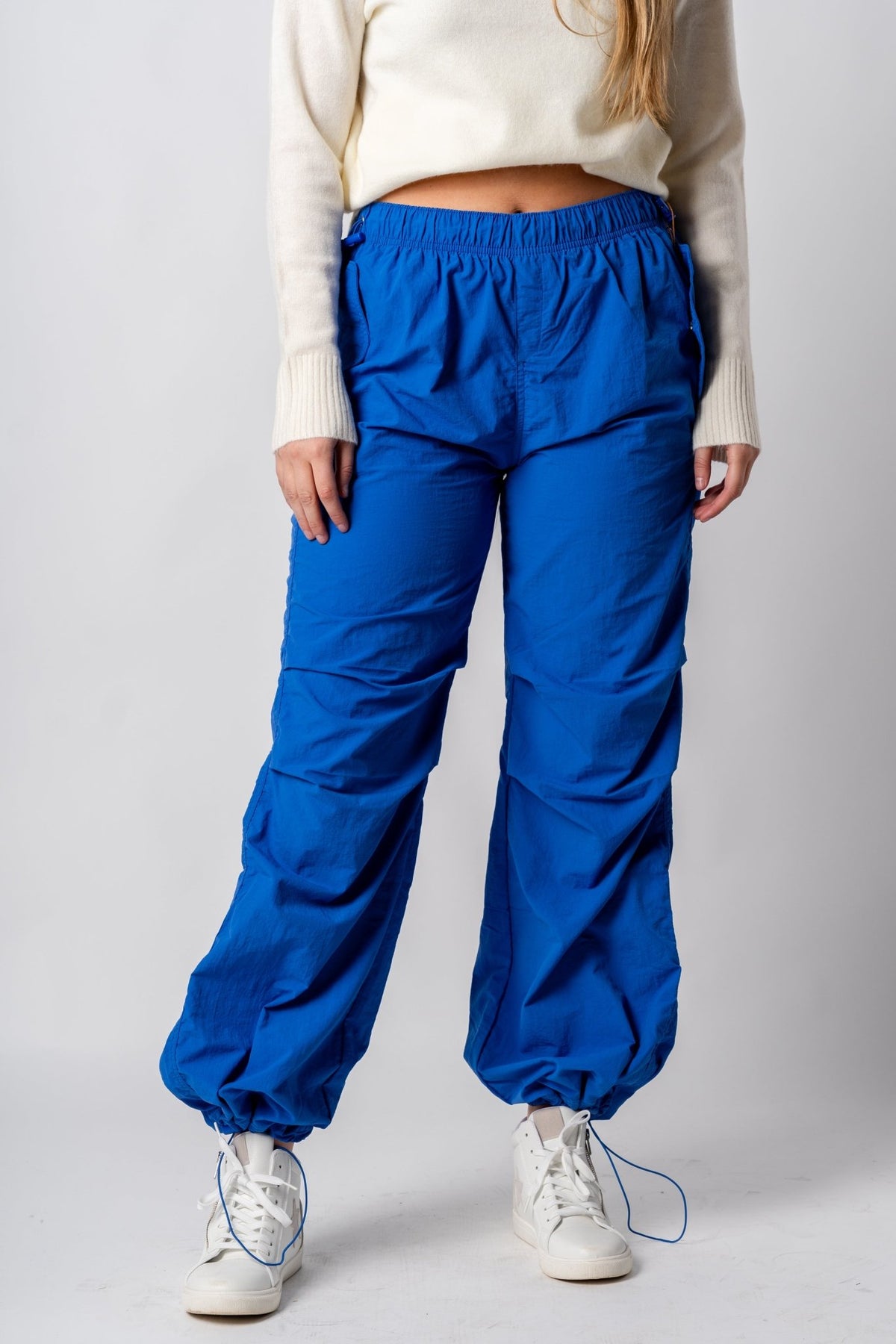 Ruched cargo pants azure | Lush Fashion Lounge: women's boutique pants, boutique women's pants, affordable boutique pants, women's fashion pants
