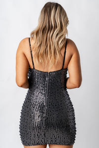 Sequin mini dress black - Affordable dress - Boutique Dresses at Lush Fashion Lounge Boutique in Oklahoma City