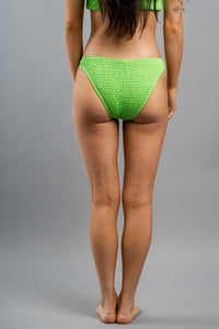 Smocked bikini bottoms neon green - Cute Swimwear - Affordable Swimsuits at Lush Fashion Lounge Boutique in Oklahoma City