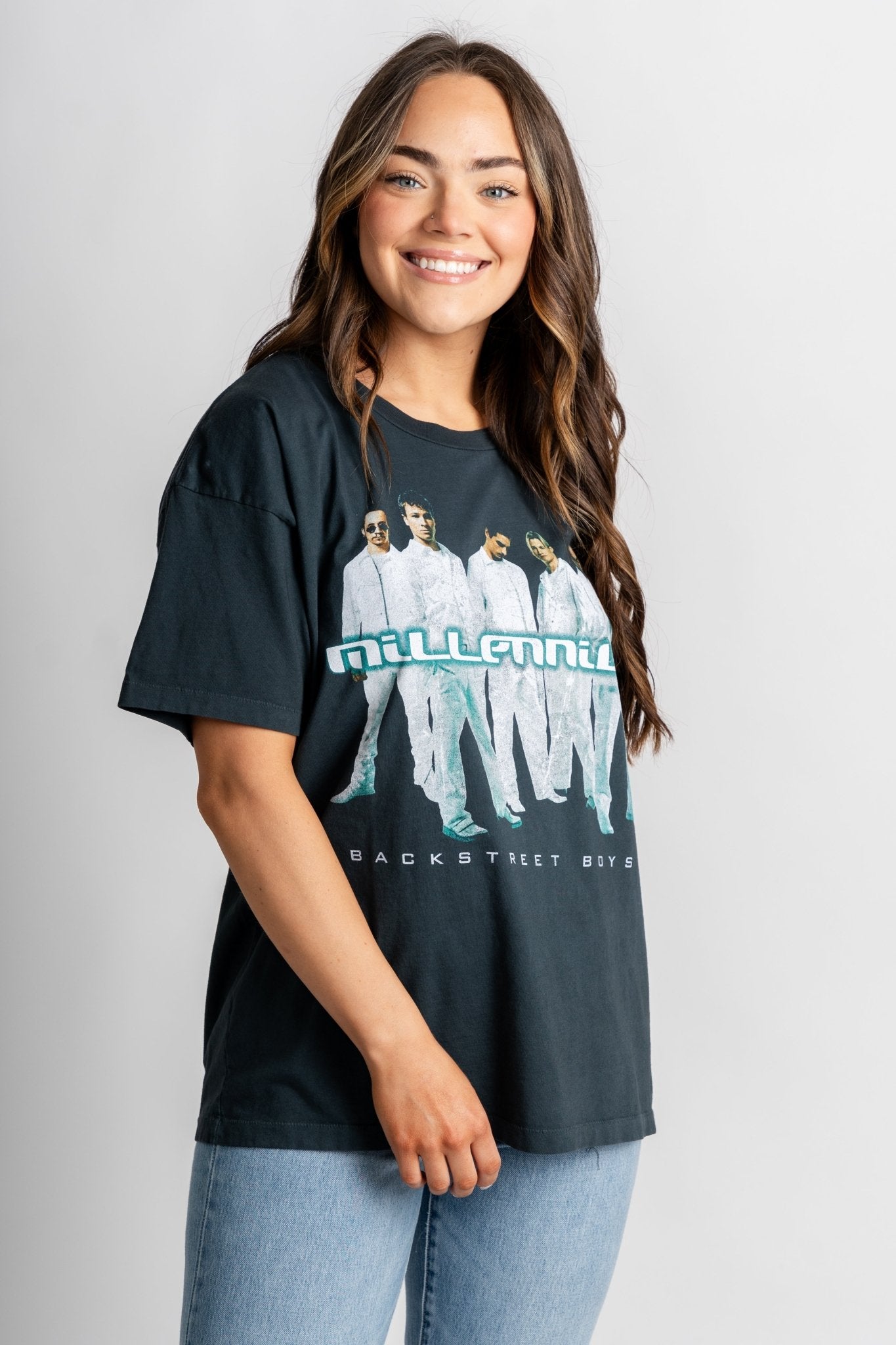 DayDreamer Backstreet Boys Millennium tee vintage black - Stylish Band T-Shirts and Sweatshirts at Lush Fashion Lounge Boutique in Oklahoma City