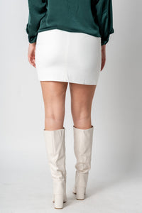 Wrap mini skirt white | Lush Fashion Lounge: boutique fashion skirts, affordable boutique skirts, cute affordable skirts