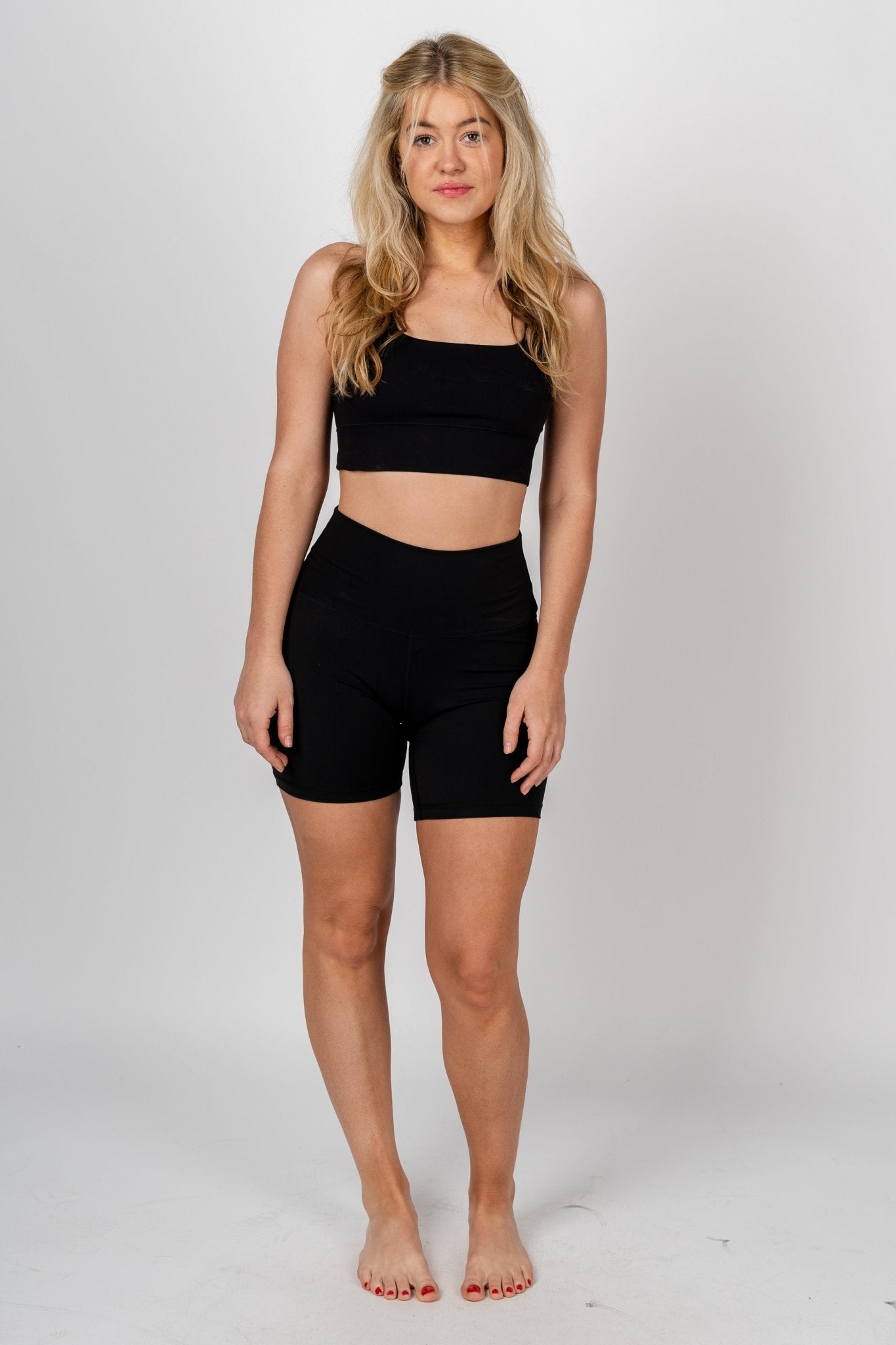 6 inch inseam biker shorts black - Affordable biker shorts - Boutique Shorts at Lush Fashion Lounge Boutique in Oklahoma City