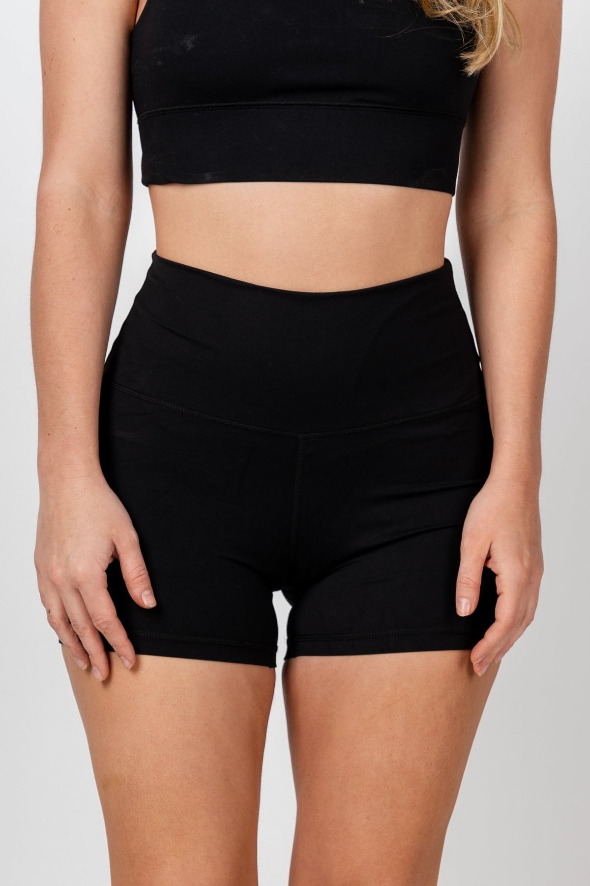 4 inch inseam biker shorts black - Cute biker shorts - Trendy Shorts at Lush Fashion Lounge Boutique in Oklahoma City