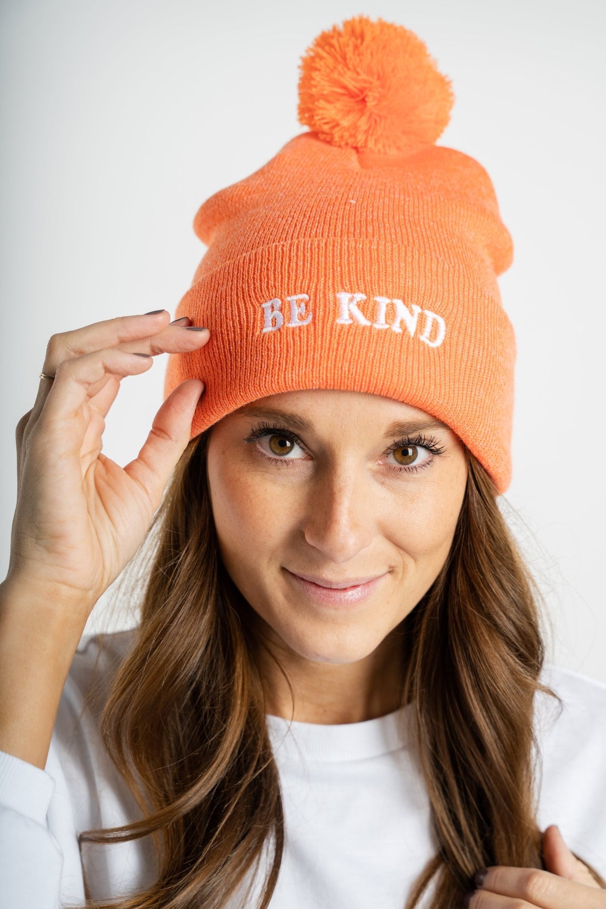 Be kind beanie coral - Trendy Beanies at Lush Fashion Lounge Boutique in Oklahoma City