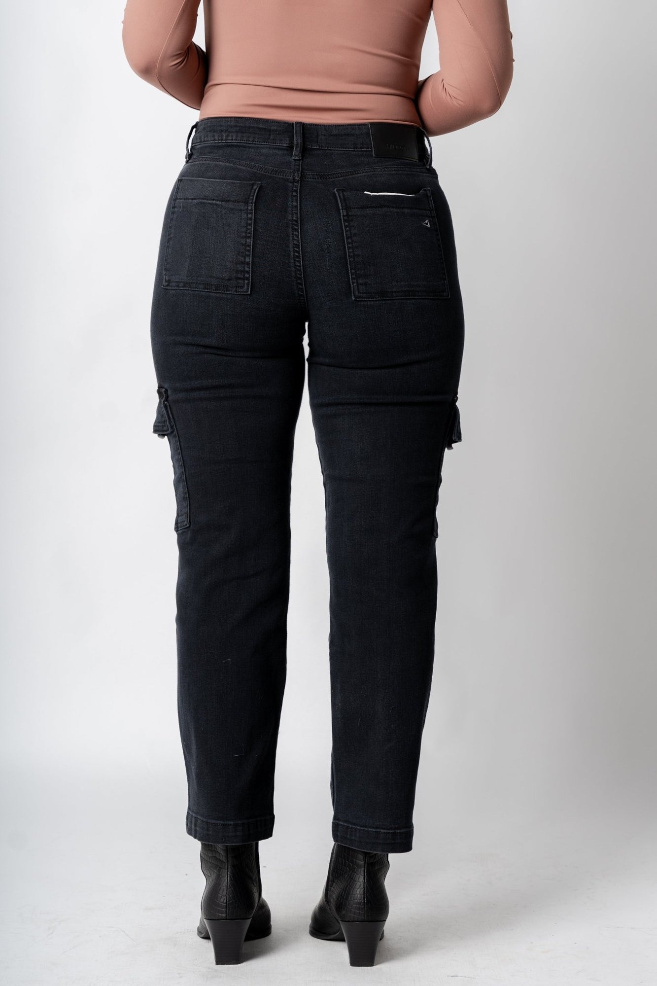 Hidden Tracey cropped cargo jeans black