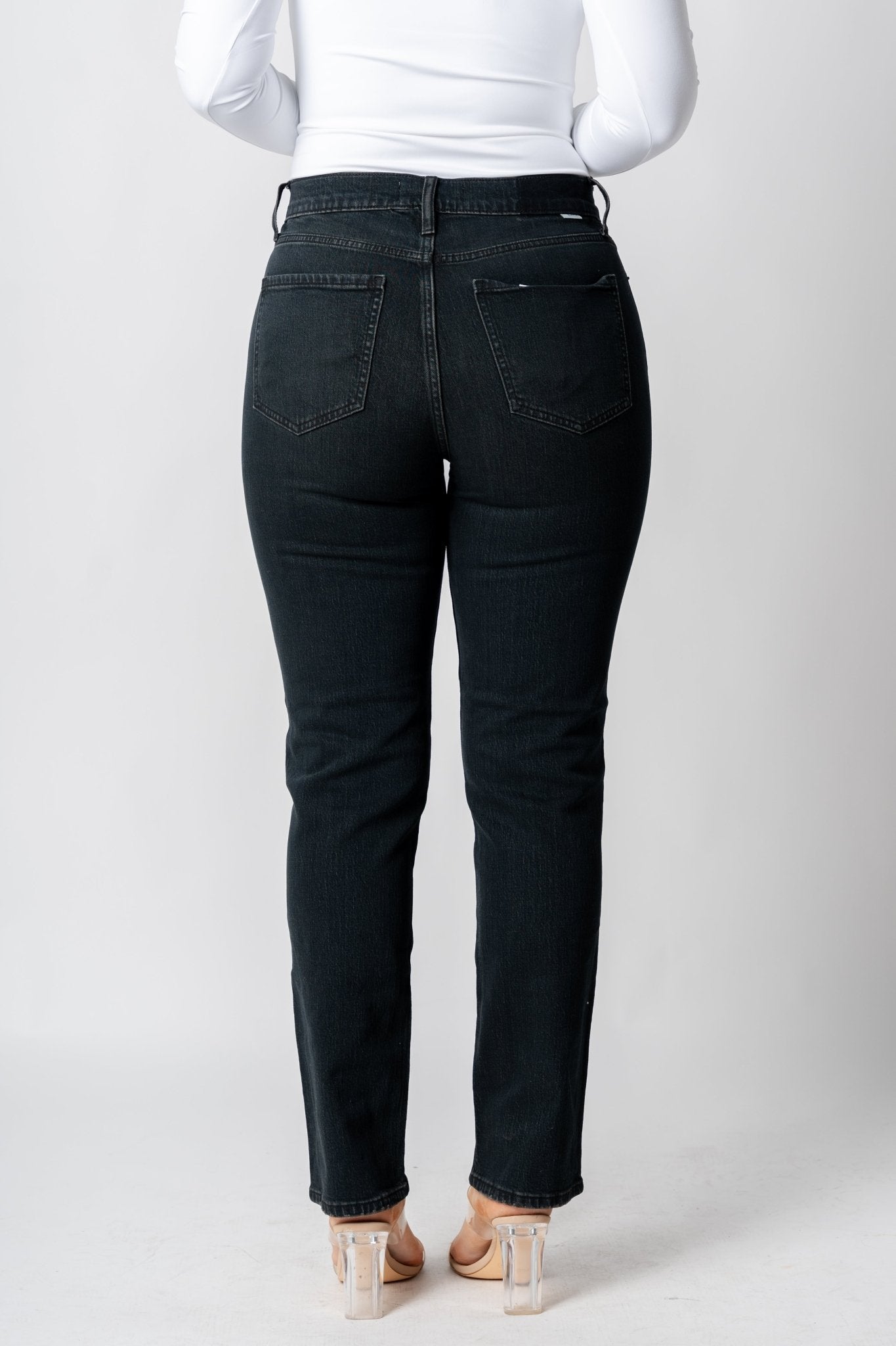 Daze high rise slim straight jeans inked | Lush Fashion Lounge: boutique women's jeans, fashion jeans for women, affordable fashion jeans, cute boutique jeans