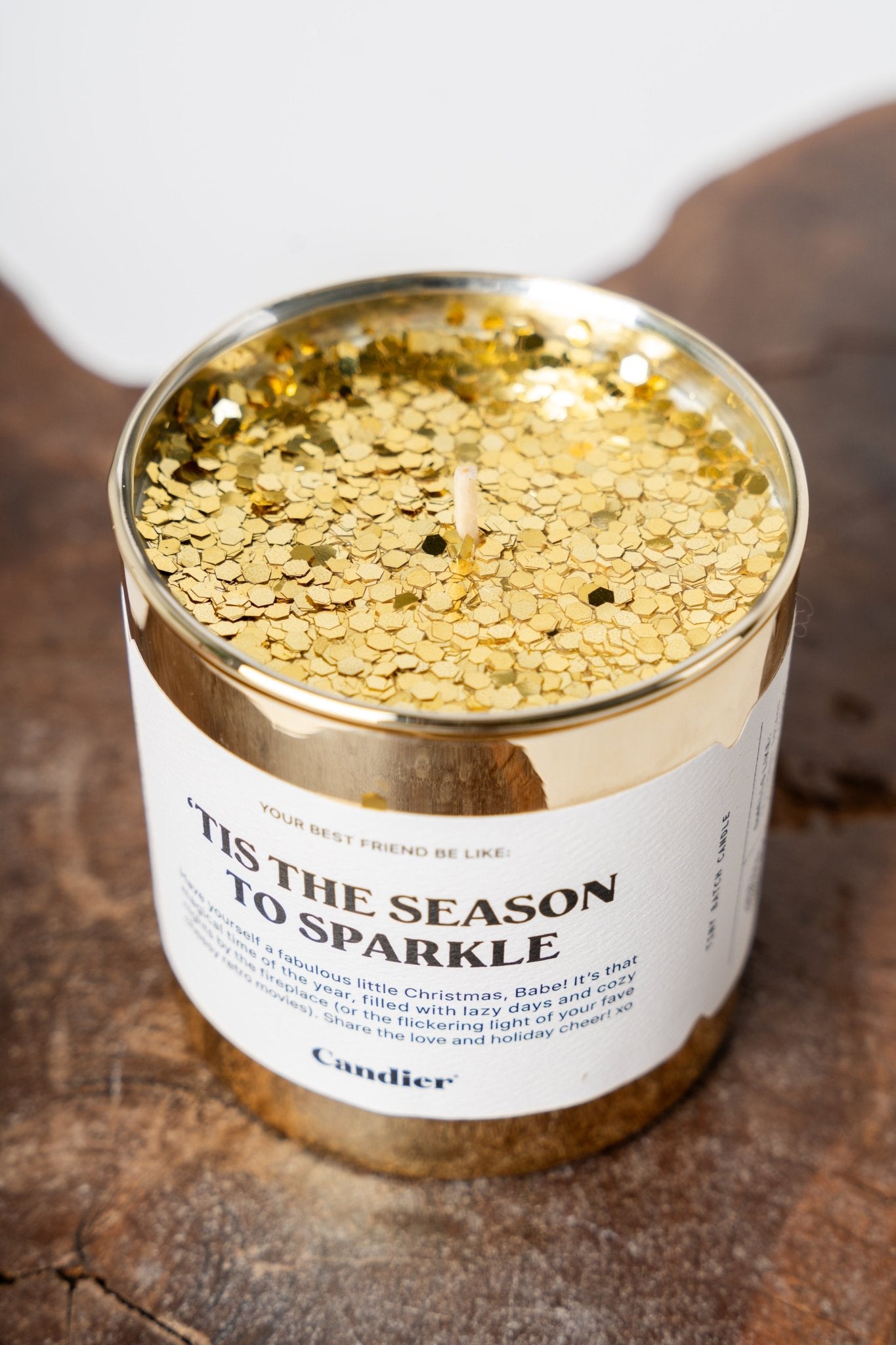 'Tis the season to sparkle Candier 9 oz candle - Exclusive Collection of Holiday Inspired T-Shirts and Hoodies at Lush Fashion Lounge Boutique in Oklahoma City