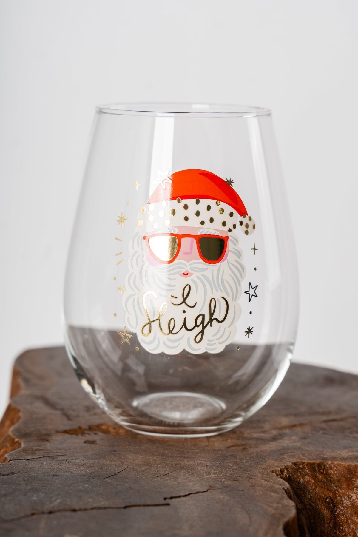 I sleigh 30 ounce stemless wine glass - Trendy Holiday Apparel at Lush Fashion Lounge Boutique in Oklahoma City