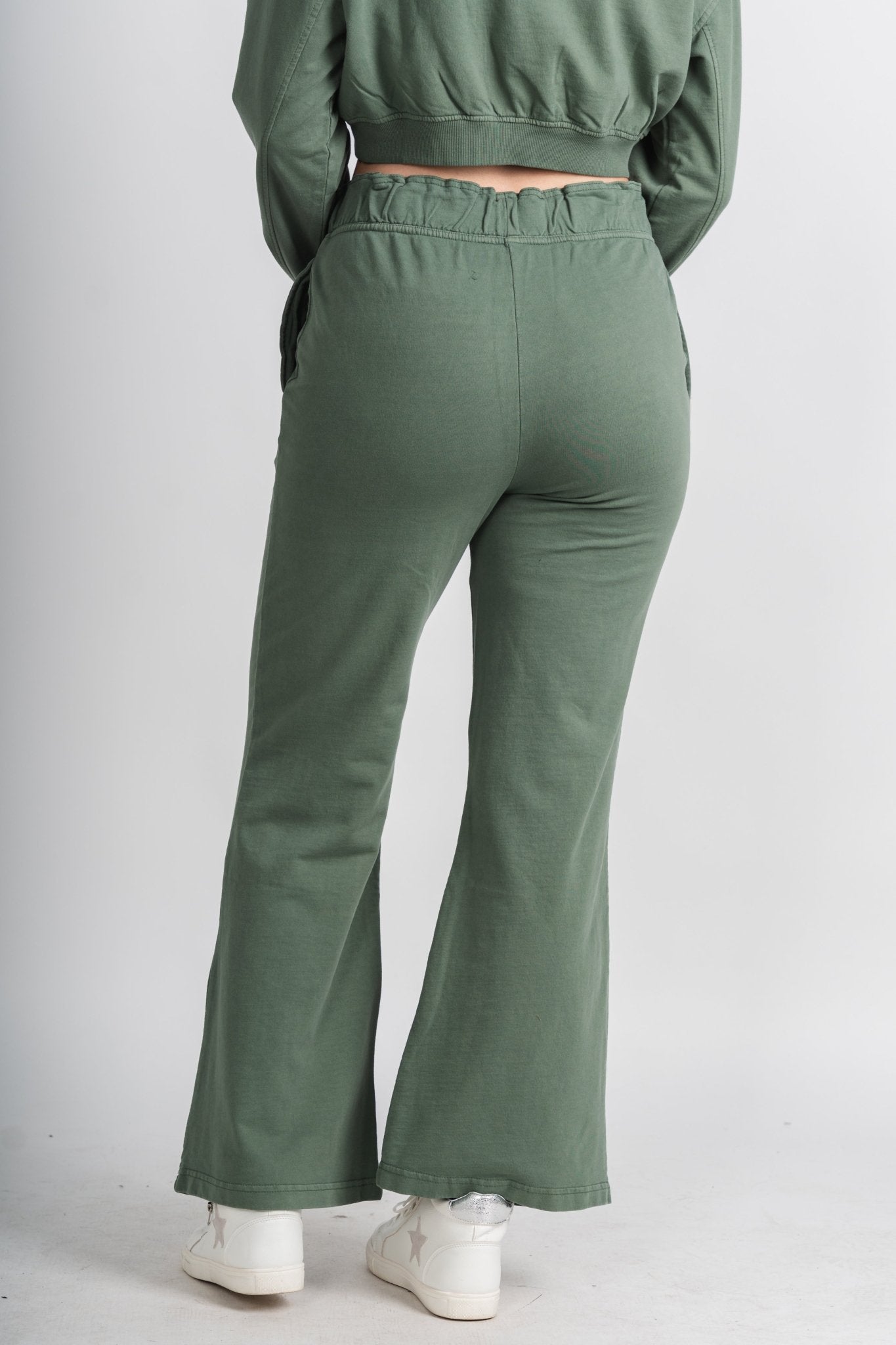 Mineral sweatpants gray green - Adorable Pants - Stylish Comfortable Outfits at Lush Fashion Lounge Boutique in OKC