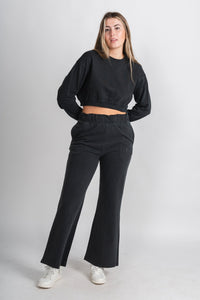 Mineral sweatpants black - Fun Pants - Unique Lounge Looks at Lush Fashion Lounge Boutique in Oklahoma