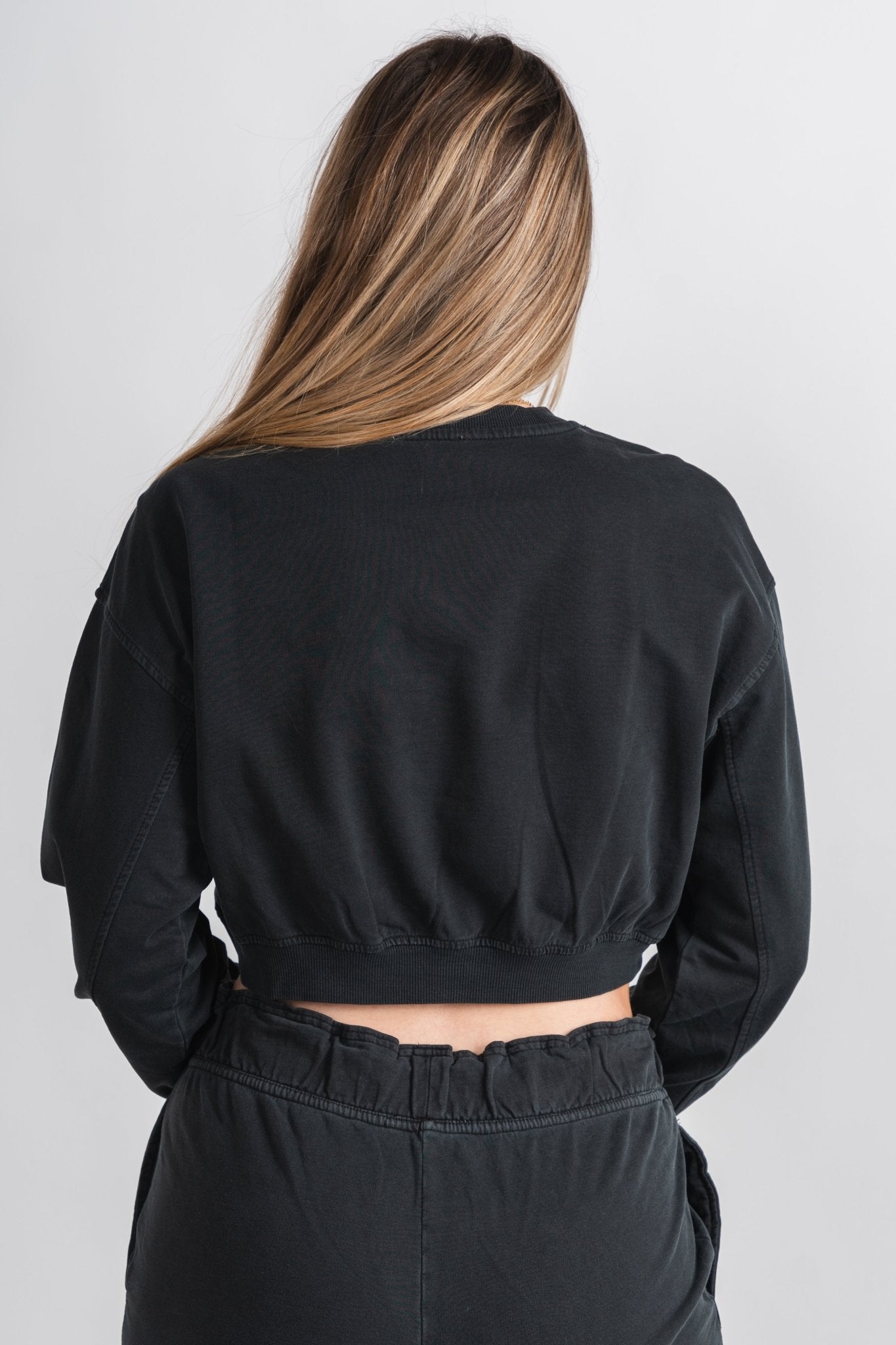 Cropped sweatshirt black