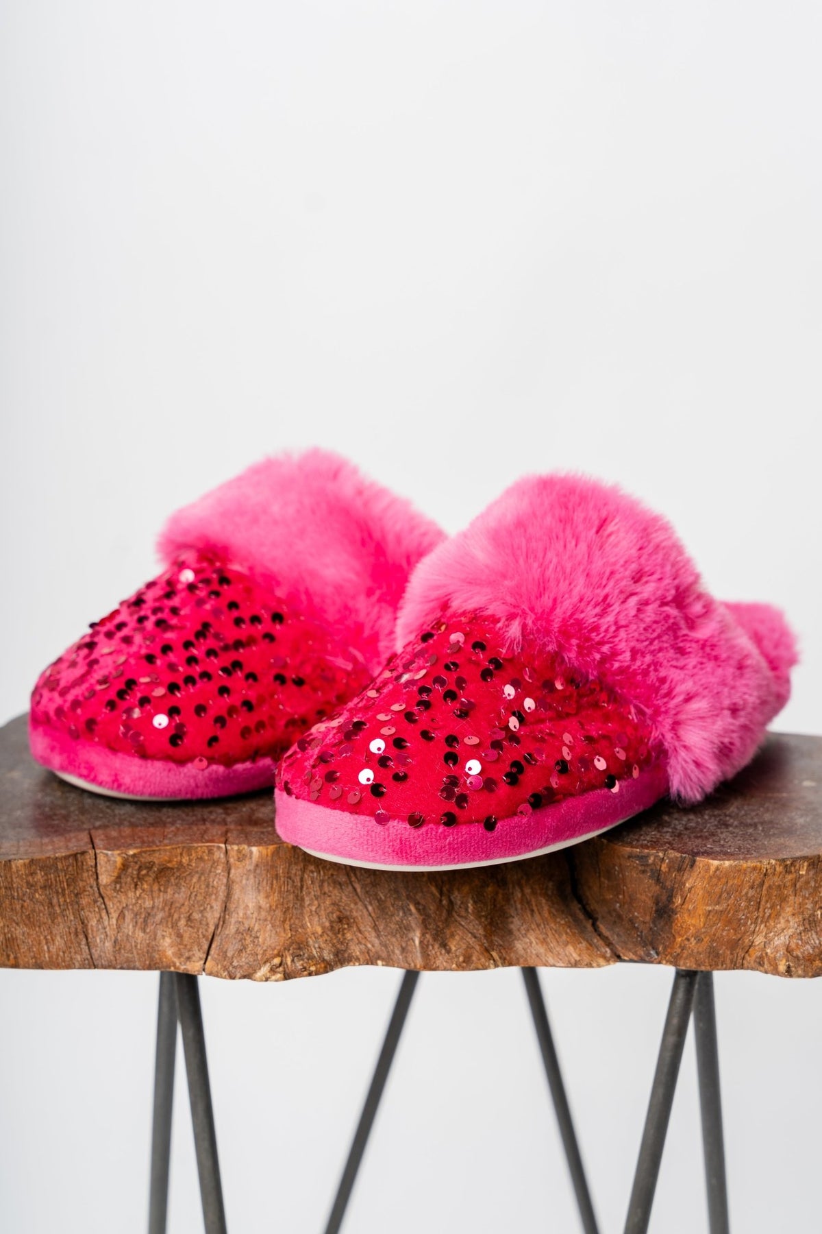 Fiesta sequin slippers magenta - Trendy Holiday Apparel at Lush Fashion Lounge Boutique in Oklahoma City