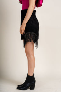 Rhinestone fringe mini skirt black | Lush Fashion Lounge: boutique fashion skirts, affordable boutique skirts, cute affordable skirts
