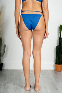 Strappy cheeky swim bottom blue - Cute swimsuit - Affordable Swimsuits at Lush Fashion Lounge Boutique in Oklahoma City
