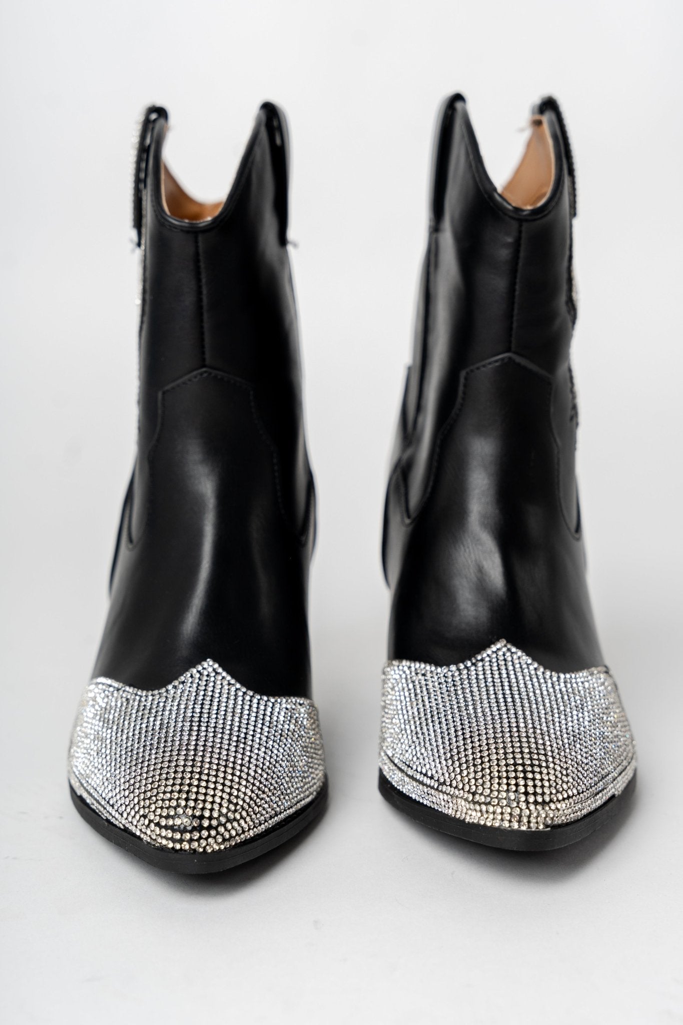 Zane embellished western bootie black - Trendy shoes - Fashion Shoes at Lush Fashion Lounge Boutique in Oklahoma City