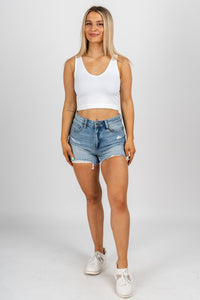 Z Supply seamless tank white - Z Supply Tank Top - Z Supply Clothing at Lush Fashion Lounge Trendy Boutique Oklahoma City