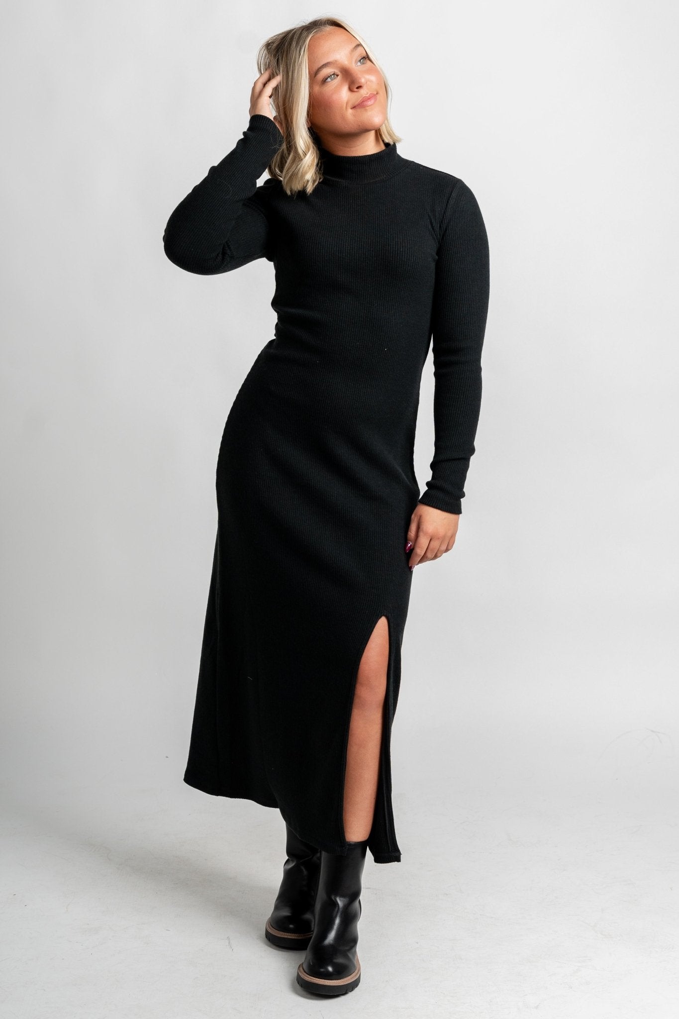 Z Supply Ophelia dress black  Trendy Dresses - Lush Fashion Lounge
