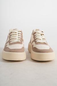 Ivy two tone sneakers taupe - Trendy shoes - Fashion Shoes at Lush Fashion Lounge Boutique in Oklahoma City