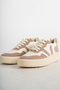 Ivy two tone sneakers taupe - Cute shoes - Trendy Shoes at Lush Fashion Lounge Boutique in Oklahoma City