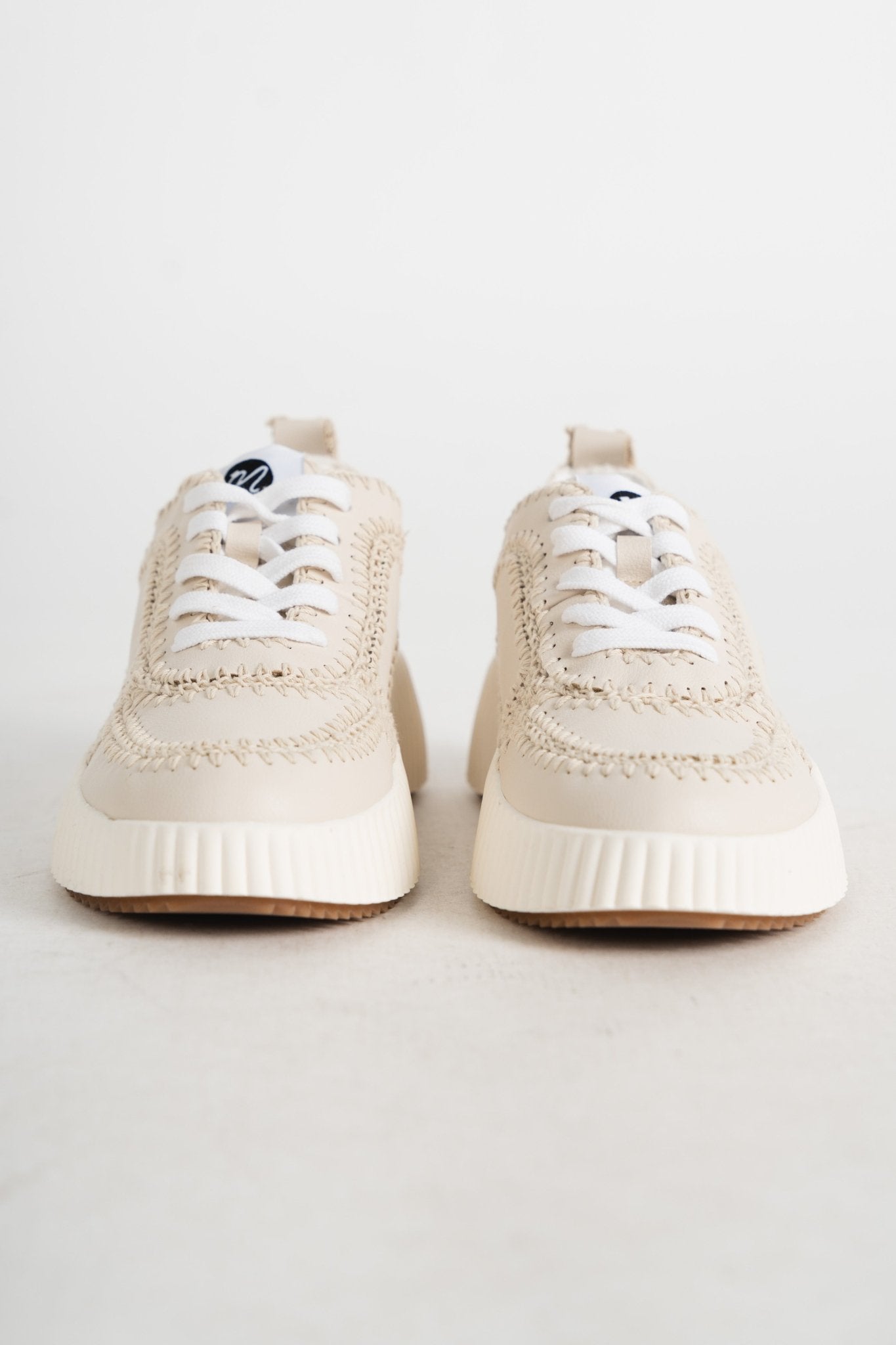Nelson stitched sneakers natural - Trendy sneakers - Fashion Shoes at Lush Fashion Lounge Boutique in Oklahoma City