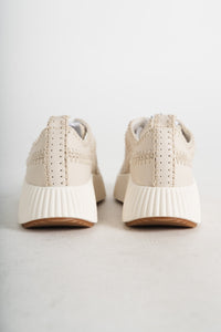 Nelson stitched sneakers natural - Affordable sneakers - Boutique Shoes at Lush Fashion Lounge Boutique in Oklahoma City