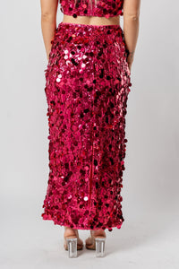 Sequin midi skirt pink | Lush Fashion Lounge: boutique fashion skirts, affordable boutique skirts, cute affordable skirts