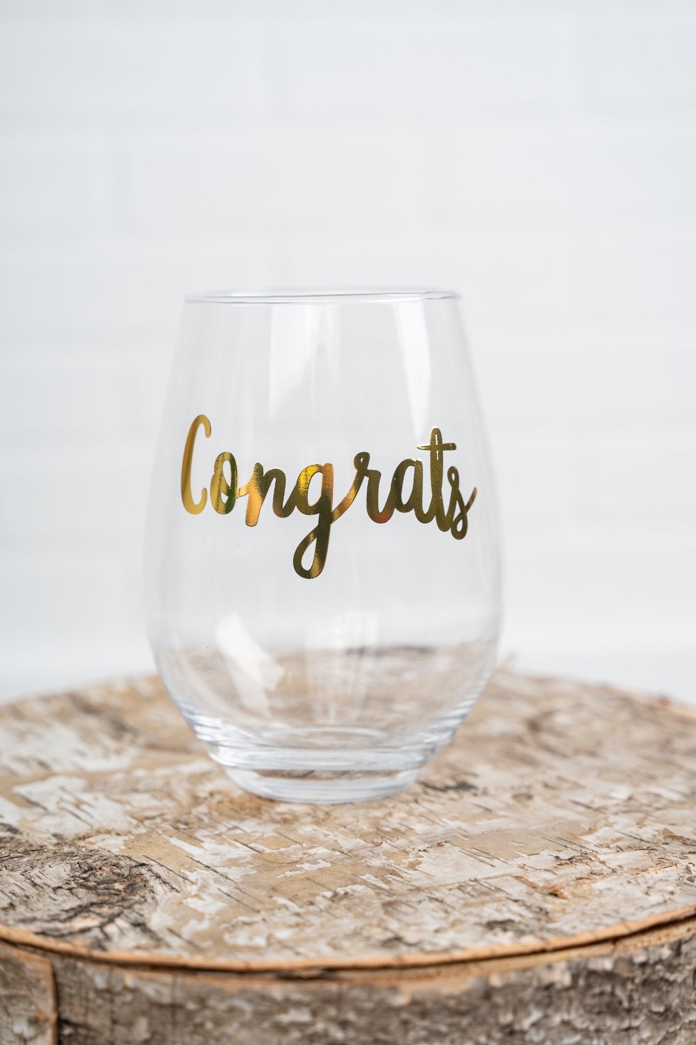 Congrats jumbo wine glass - Trendy Tumblers, Mugs and Cups at Lush Fashion Lounge Boutique in Oklahoma City