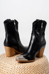 Dakota cowboy boot black Stylish boots - Womens Fashion Shoes at Lush Fashion Lounge Boutique in Oklahoma City