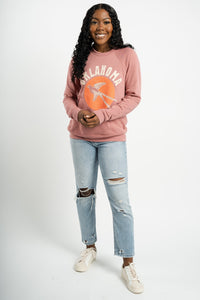 Oklahoma scissortail fleece sweatshirt mauve - Cute sweatshirt - Trendy Mommy and Me Clothing Collection at Lush Fashion Lounge Boutique in Oklahoma