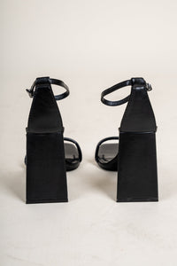 Premier one band chunky heel black - Affordable shoes - Boutique Shoes at Lush Fashion Lounge Boutique in Oklahoma City