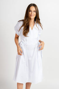 Tiered babydoll dress white - Affordable Dress - Boutique Dresses at Lush Fashion Lounge Boutique in Oklahoma City