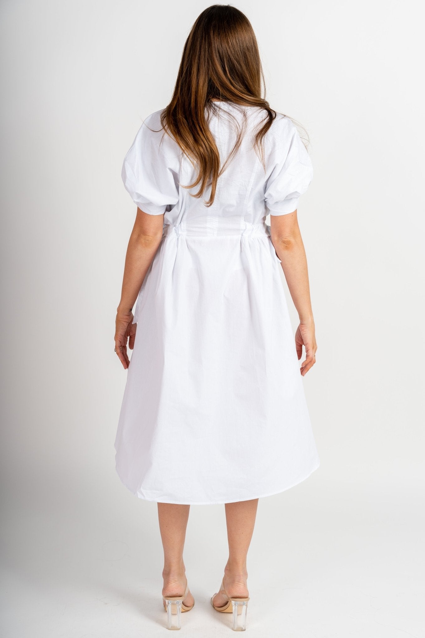 Tiered babydoll dress white Stylish Dress - Womens Fashion Dresses at Lush Fashion Lounge Boutique in Oklahoma City