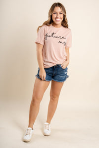 Future Mrs unisex short sleeve t-shirt peach - Cute T-shirts - Funny T-Shirts at Lush Fashion Lounge Boutique in Oklahoma City
