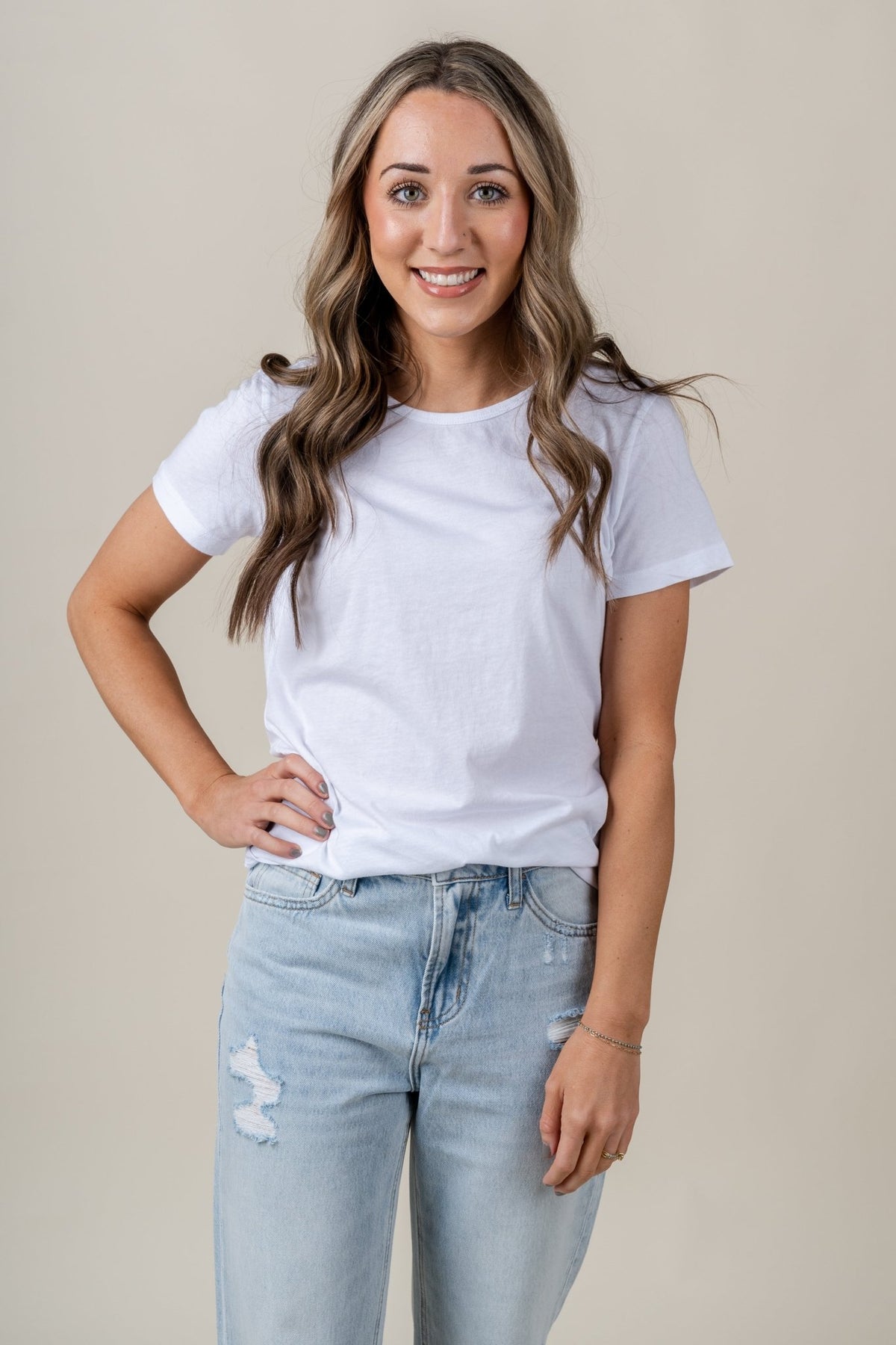 Z Supply classic short sleeve tee white - Z Supply Top - Z Supply Tops, Dresses, Tanks, Tees, Cardigans, Joggers and Loungewear at Lush Fashion Lounge