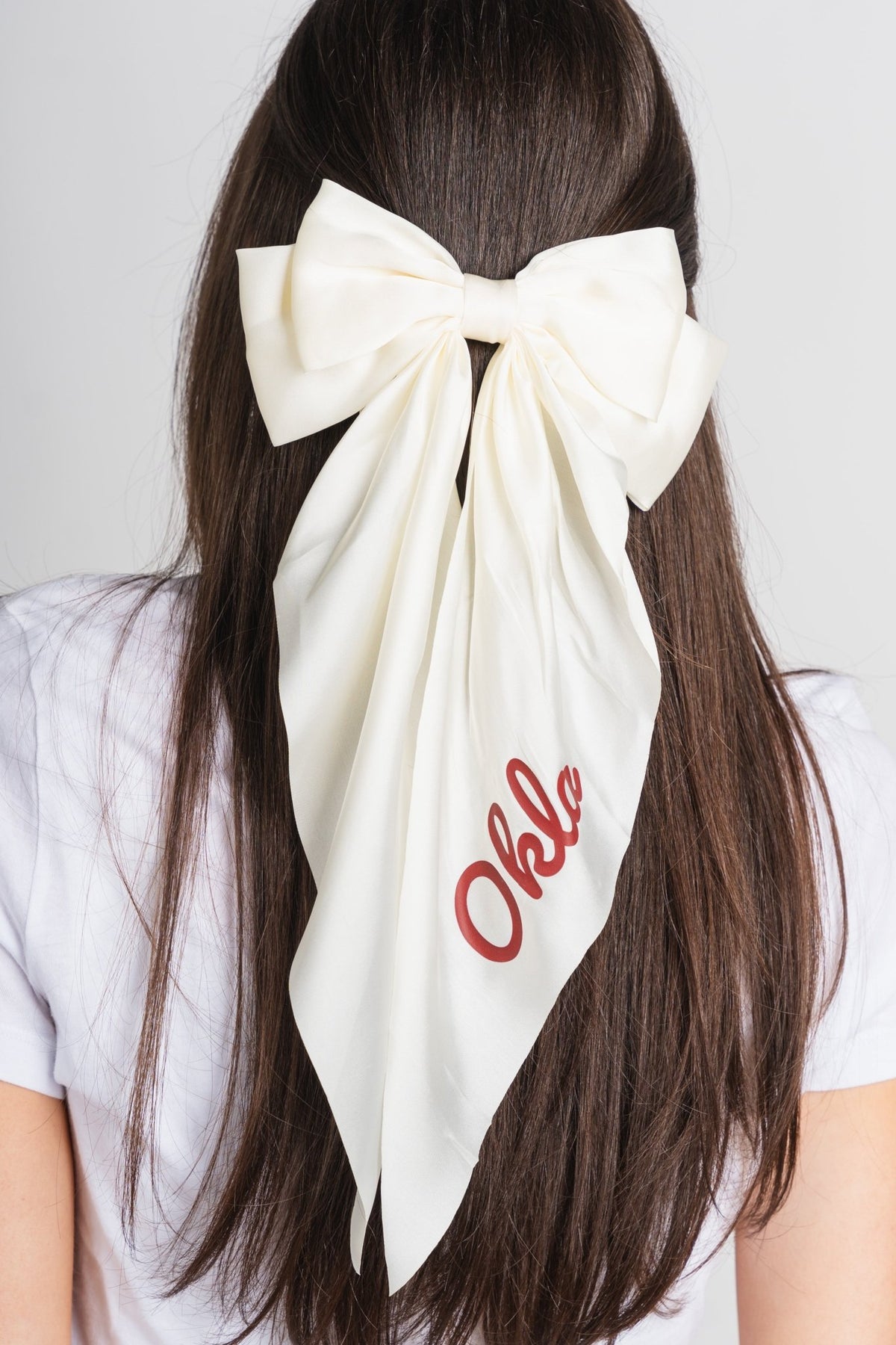 OKLA game day hair bow cream - Trendy Gifts at Lush Fashion Lounge Boutique in Oklahoma City