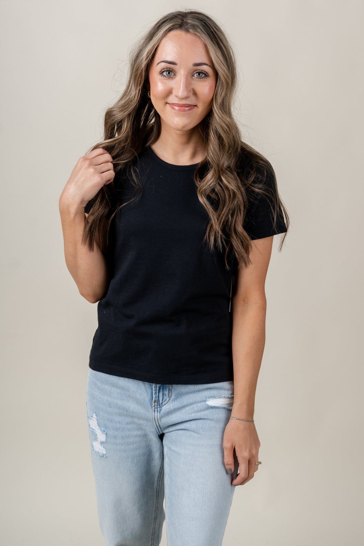 Z Supply classic short sleeve tee black - Z Supply Top - Z Supply Tops, Dresses, Tanks, Tees, Cardigans, Joggers and Loungewear at Lush Fashion Lounge
