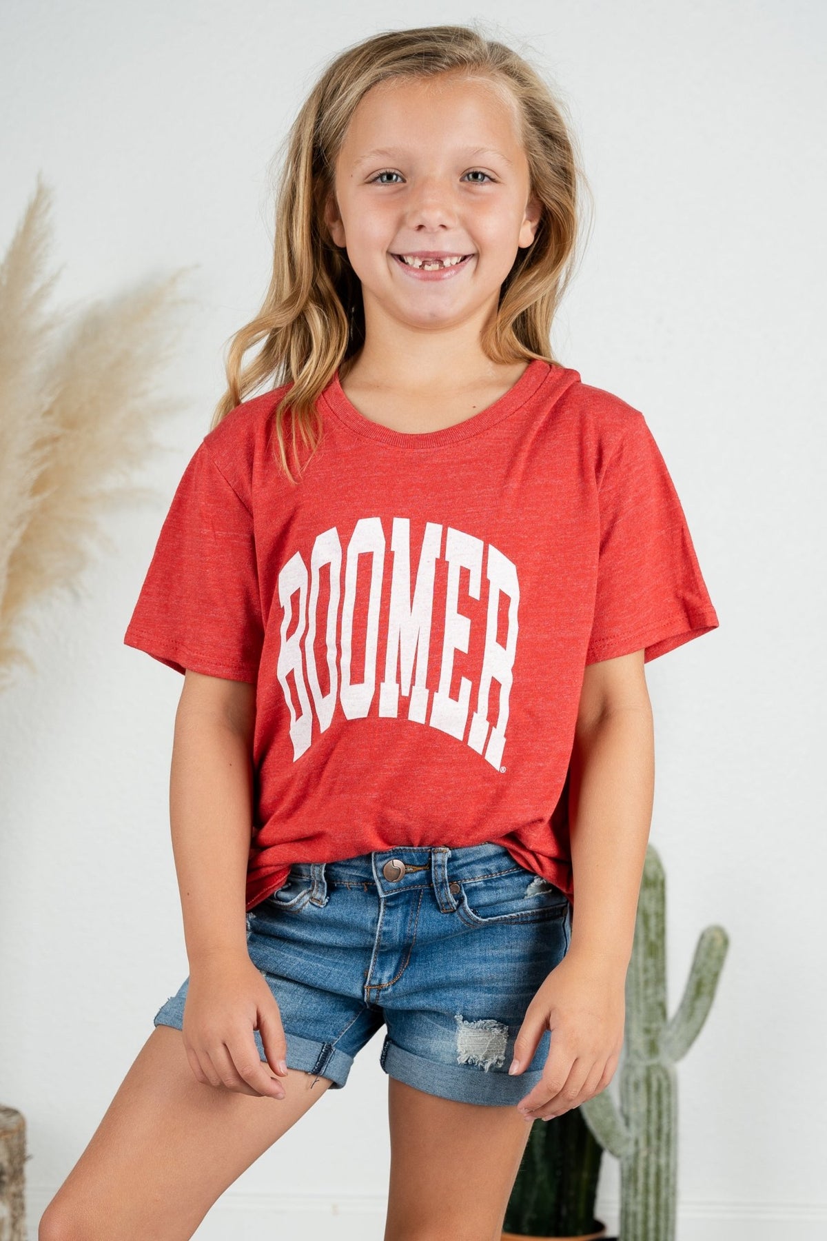 OU KIDS OU Boomer t-shirt red T-shirts | Lush Fashion Lounge Trendy Oklahoma University Sooners Apparel & Cute Gameday T-Shirts