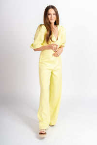 O ring detail jumpsuit soft lime - Cute jumpsuit - Fun Vacay Basics at Lush Fashion Lounge Boutique in Oklahoma City