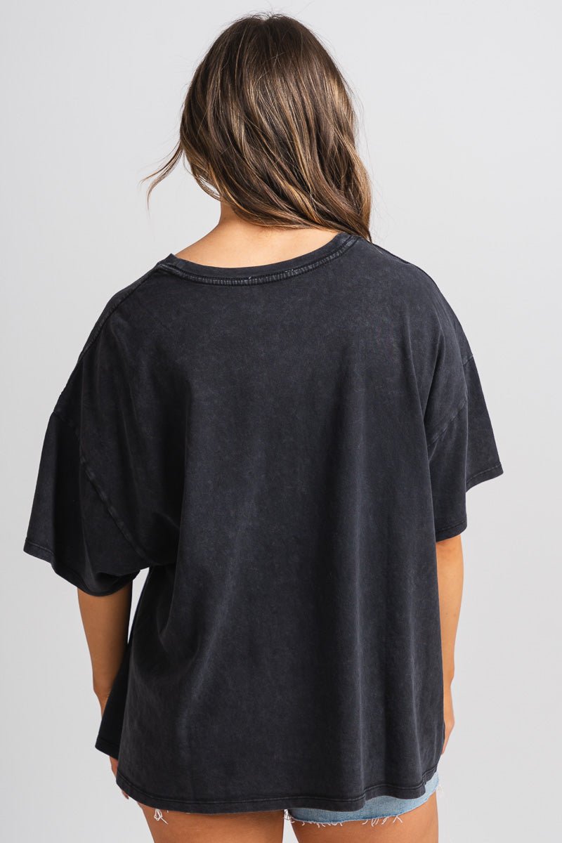 Oversized t-shirt black - Fun T-shirts - Unique Lounge Looks at Lush Fashion Lounge Boutique in Oklahoma