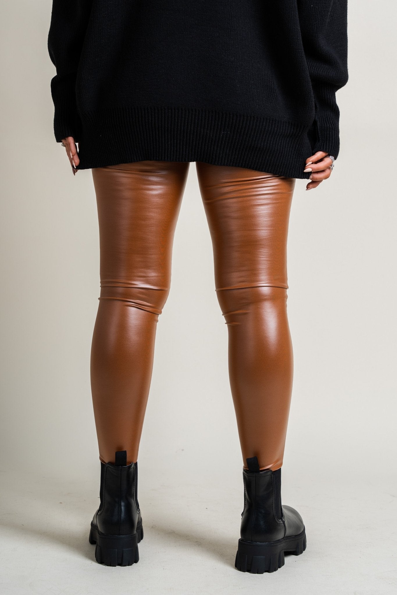 Faux leather midi skirt black  Trendy Skirts - Lush Fashion Lounge