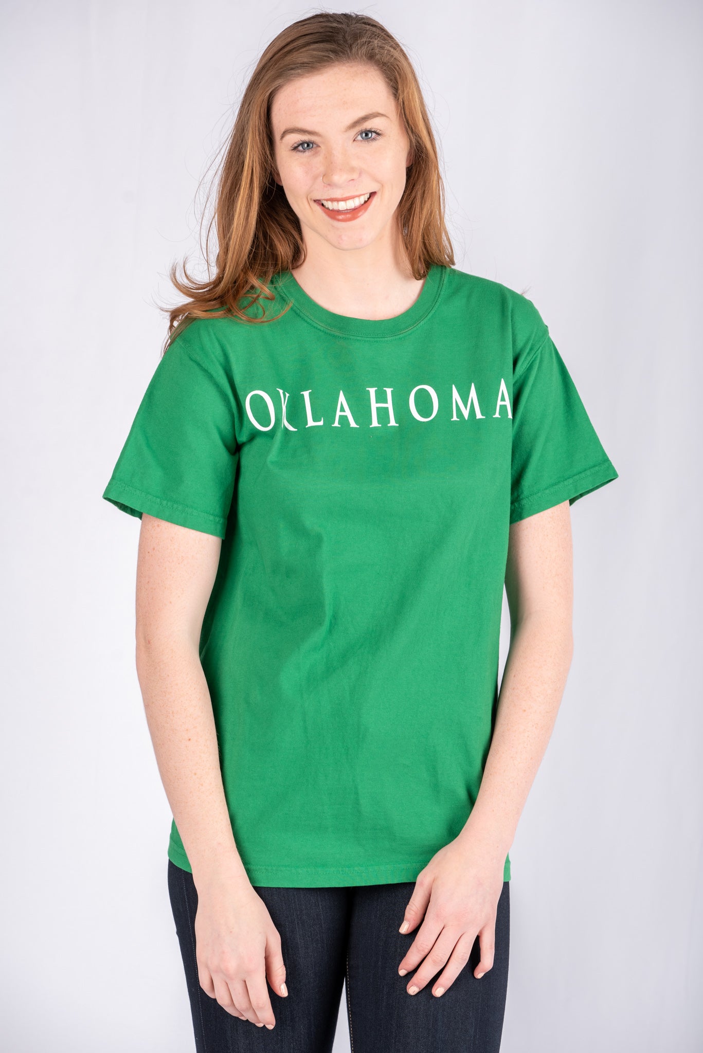 Oklahoma Simply Clover Comfort Color Green T-shirt - Cute T-shirts - Trendy Graphic T-Shirts at Lush Fashion Lounge Boutique in Oklahoma City