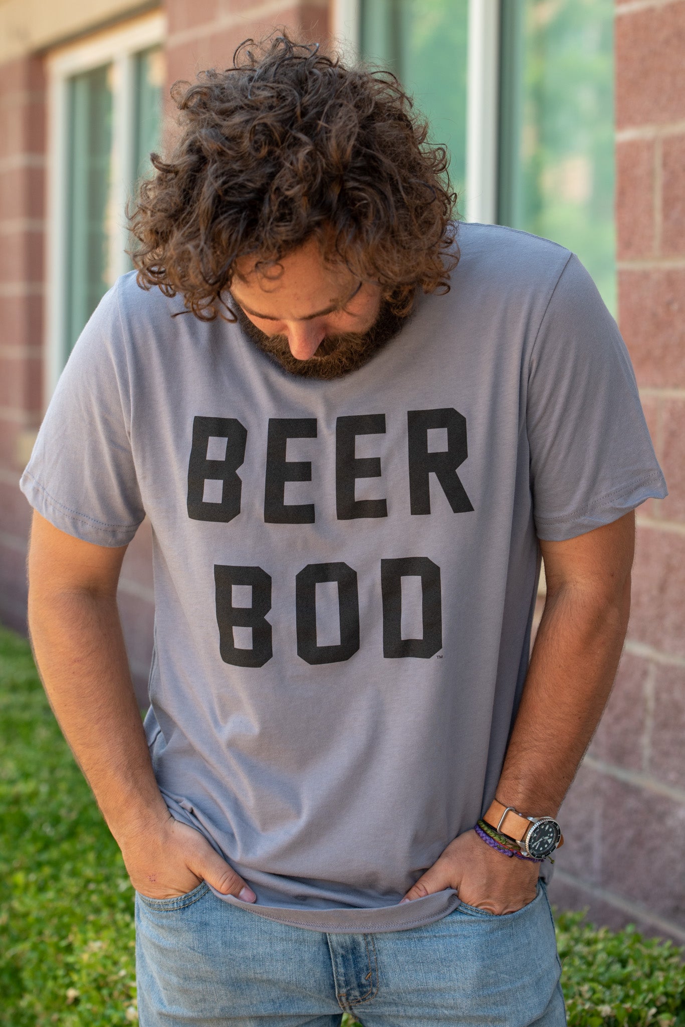 Beer Bod unisex short sleeve t-shirt storm grey - Stylish T-shirts - Trendy Dad Inspired T-Shirts at Lush Fashion Lounge Boutique in Oklahoma City