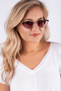 Boss sunglasses gold/purple - Quay Sunnies & Accessories at Lush Fashion Lounge Trendy Boutique in Oklahoma City