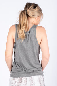 Running out of wine unisex tank top heather grey - Adorable Tank Top - Unique Tank Tops and Graphic Tees at Lush Fashion Lounge Boutique in Oklahoma